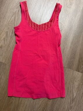lululemon athletica Bright Pink Scoop Tank